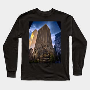 Financial District Skyscraper Skyline Manhattan NYC Long Sleeve T-Shirt